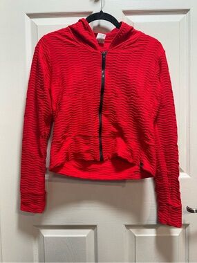 Booty by Brabants Red Textured Zip-Up Hoodie